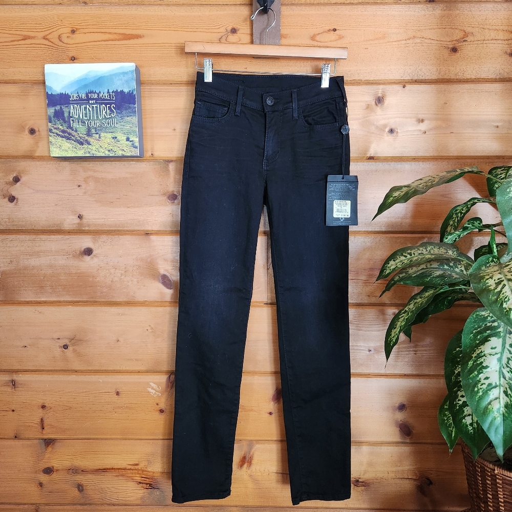 True Religion 💜 NWT Blackwell Victoria Mid Rise Skinny Basic Cig Jeans 24 X 30"